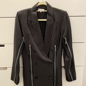 Danielle Guizio Pinstripe Blazer Dress